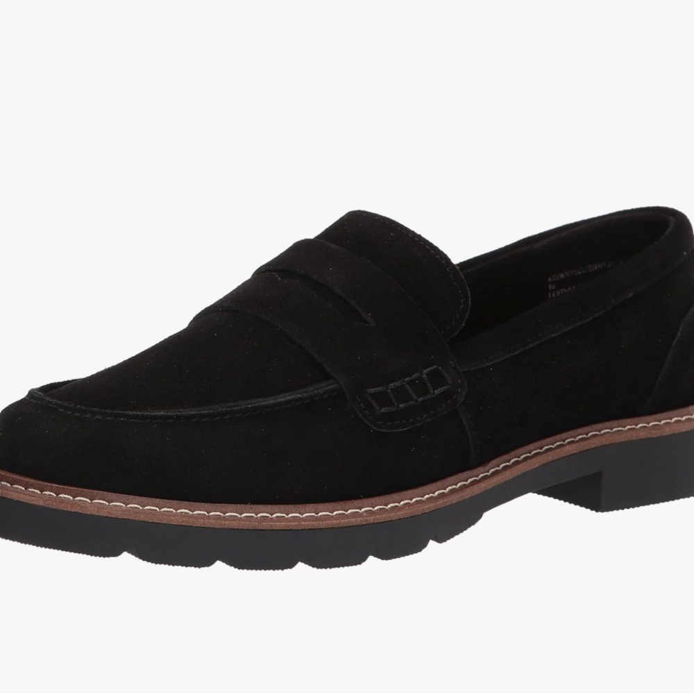 Anne Klein Black Suede Loafer, 8.5